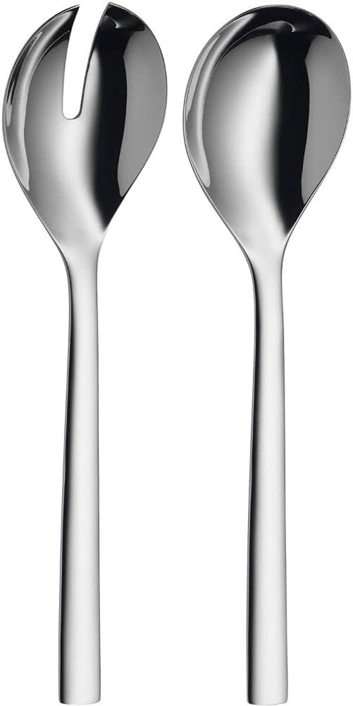 WMF Atria Besteck Set 12 Personen, Essbesteck 60 teilig & Nuova Salatbesteck Edelstahl 25 cm, Salatg