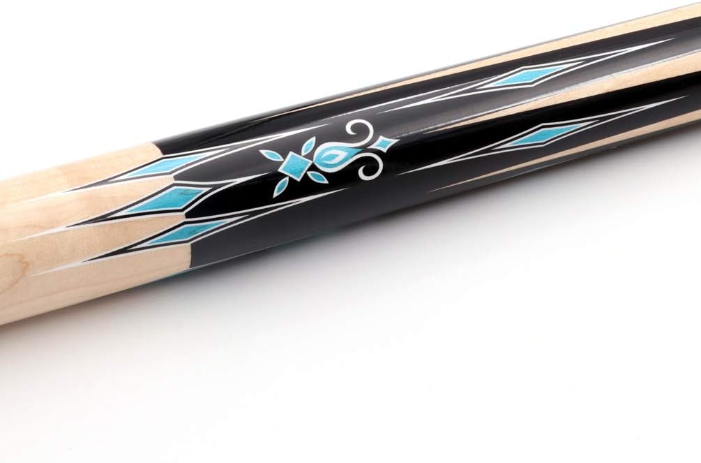 CUESOUL 3 Kissen Carom Billard Queue 56 Zoll Gewicht 18 Unzen, Holzverbindungssystem Weiss, Weiss