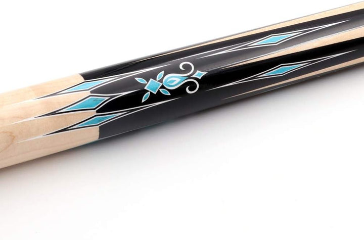 CUESOUL 3 Kissen Carom Billard Queue 56 Zoll Gewicht 18 Unzen, Holzverbindungssystem Weiss, Weiss