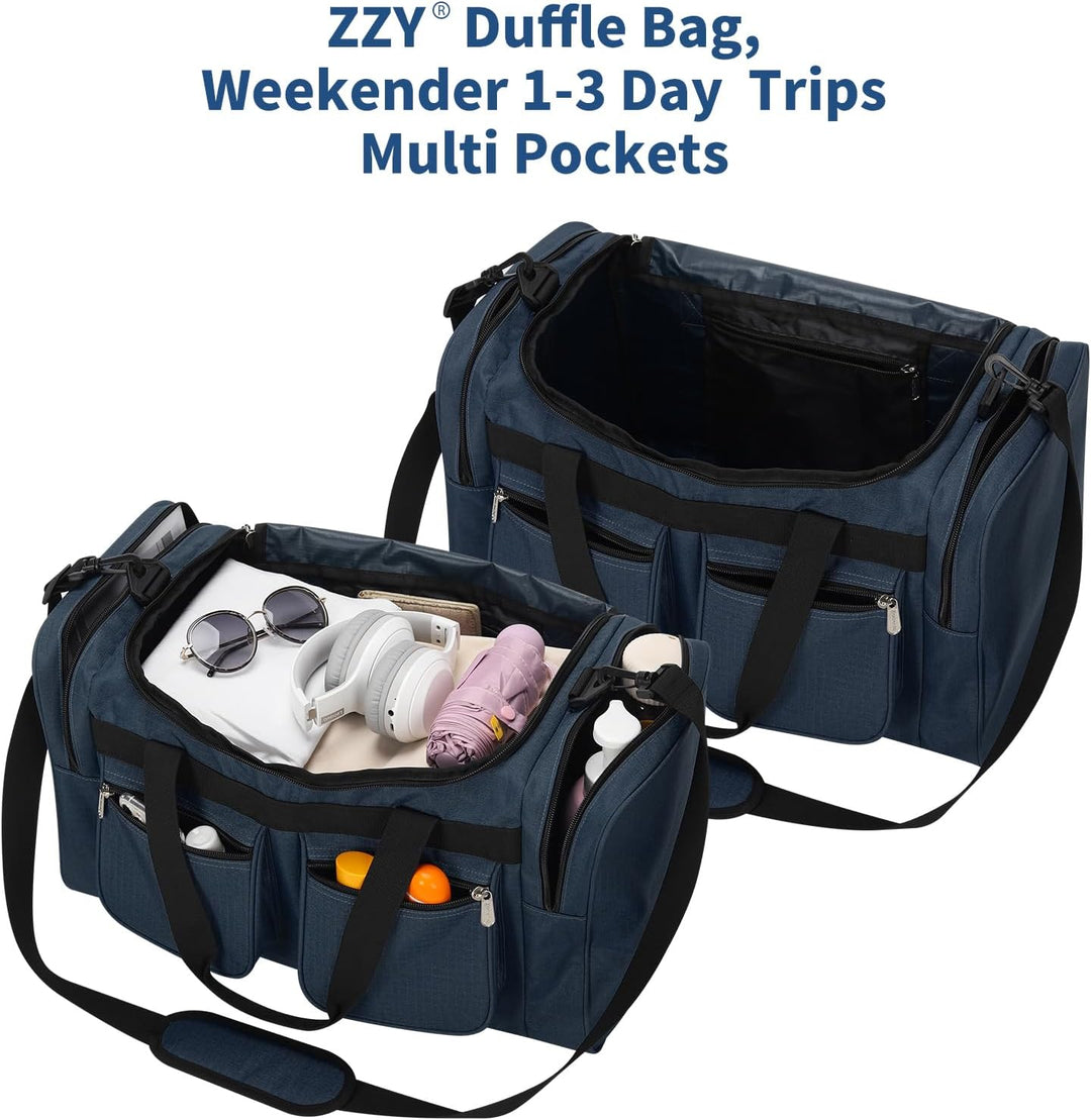 ZZY Sporttasche 40L für Herren mit 2 Seitentaschen & Wasserabweisend - Leichte Reisetasche für Sport