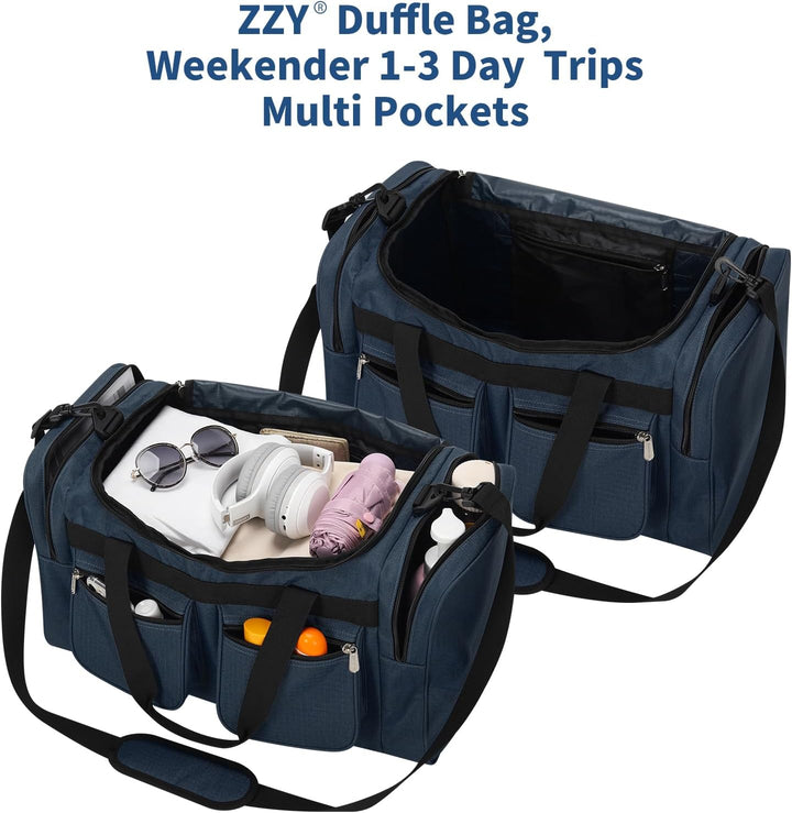 ZZY Sporttasche 40L für Herren mit 2 Seitentaschen & Wasserabweisend - Leichte Reisetasche für Sport