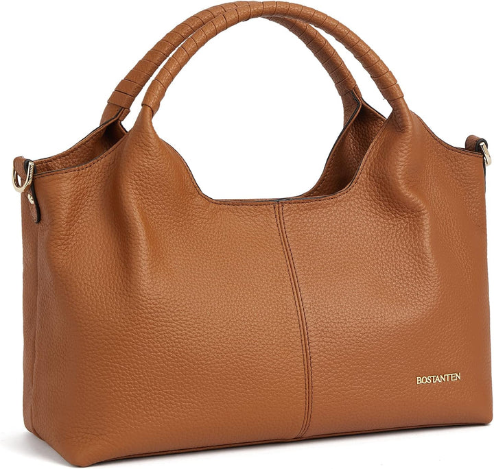 BOSTANTEN Damen Weiches Leder Handtaschen Gross Schultertasche Designer Frauen ledertaschen 2411-bra