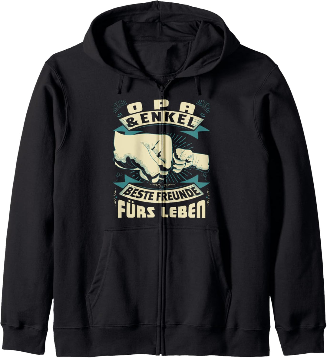 Opa Enkel Partnerlook Grossvater Vatertag Lustig Geschenk Kapuzenjacke
