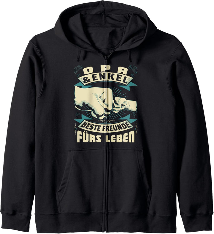Opa Enkel Partnerlook Grossvater Vatertag Lustig Geschenk Kapuzenjacke
