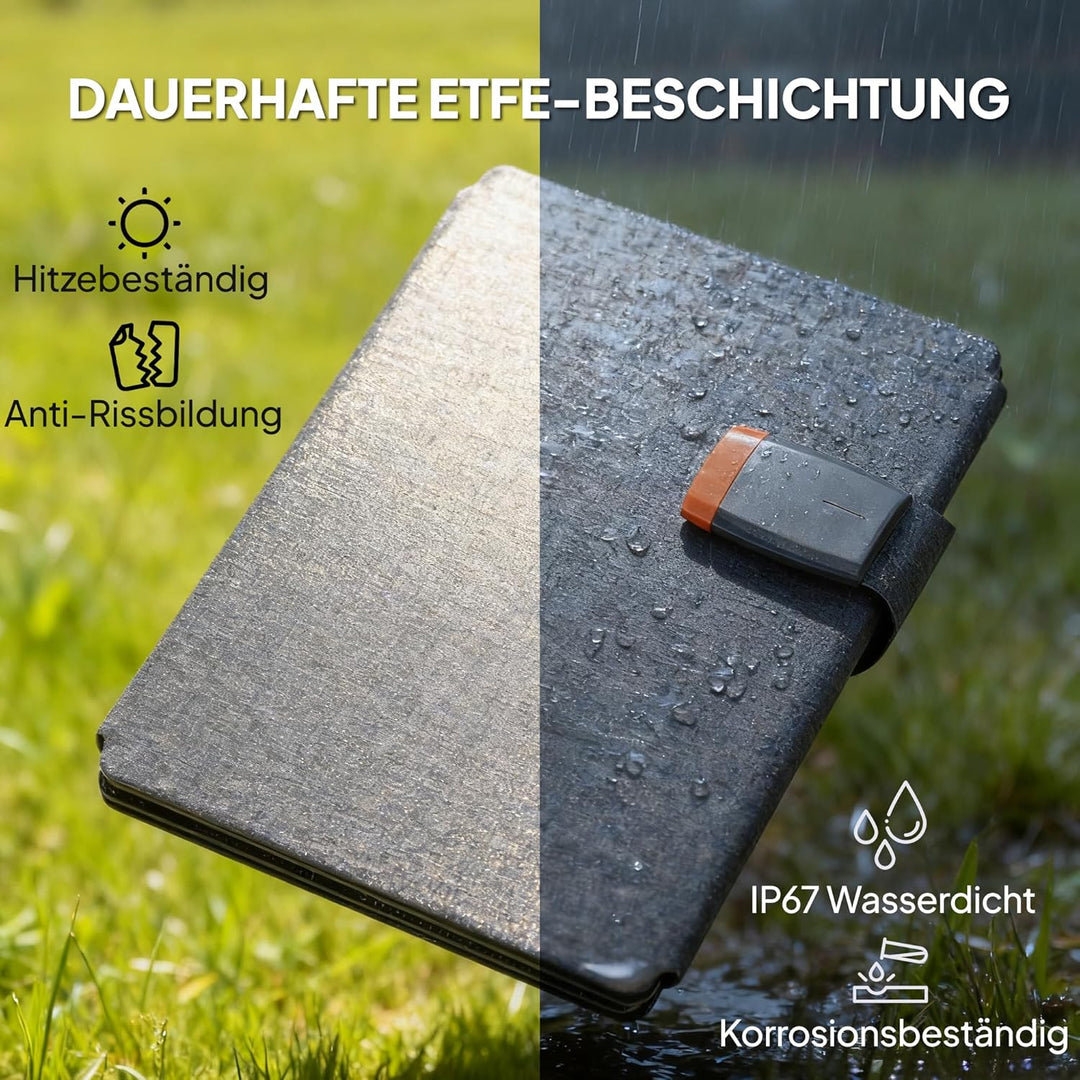 HOMCOM Faltbares Solarpanel 36W 13,2V Tragbares Outdoor Solarladegerät mit USB-A, Typ-C Tragetasche