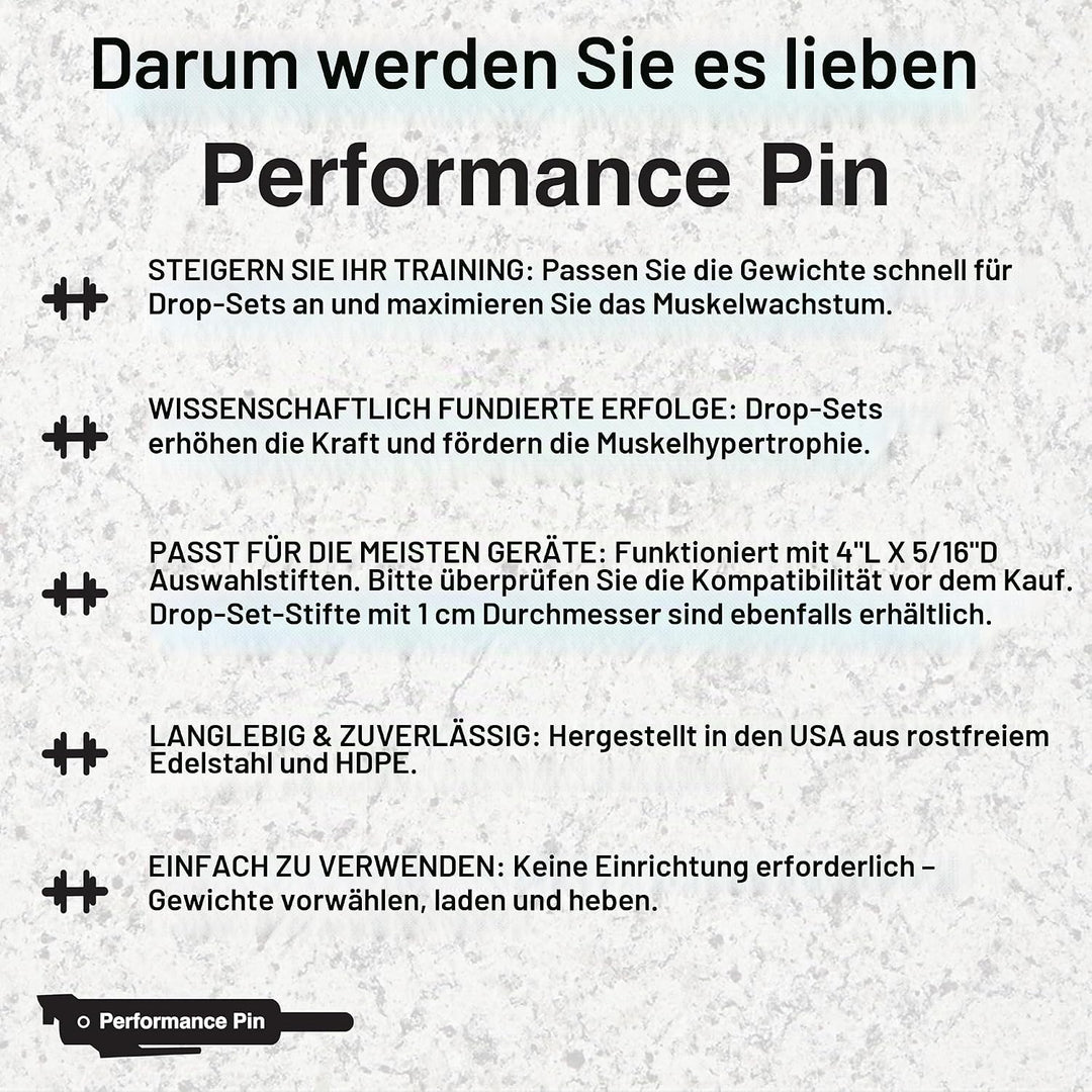 High Performance Gewicht Stack Pin