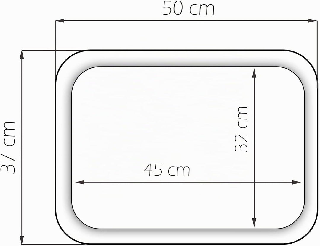 Lashuma Gastrotablett Rechteckig, Druck: Espresso, Grosses Kunststoff Tablett 50x37 cm, Italienische