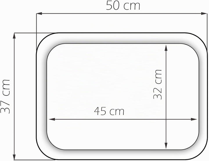 Lashuma Gastrotablett Rechteckig, Druck: Espresso, Grosses Kunststoff Tablett 50x37 cm, Italienische
