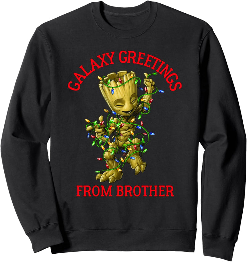 Marvel Groot Galaxy Greetings From Brother Weihnachten Sweatshirt