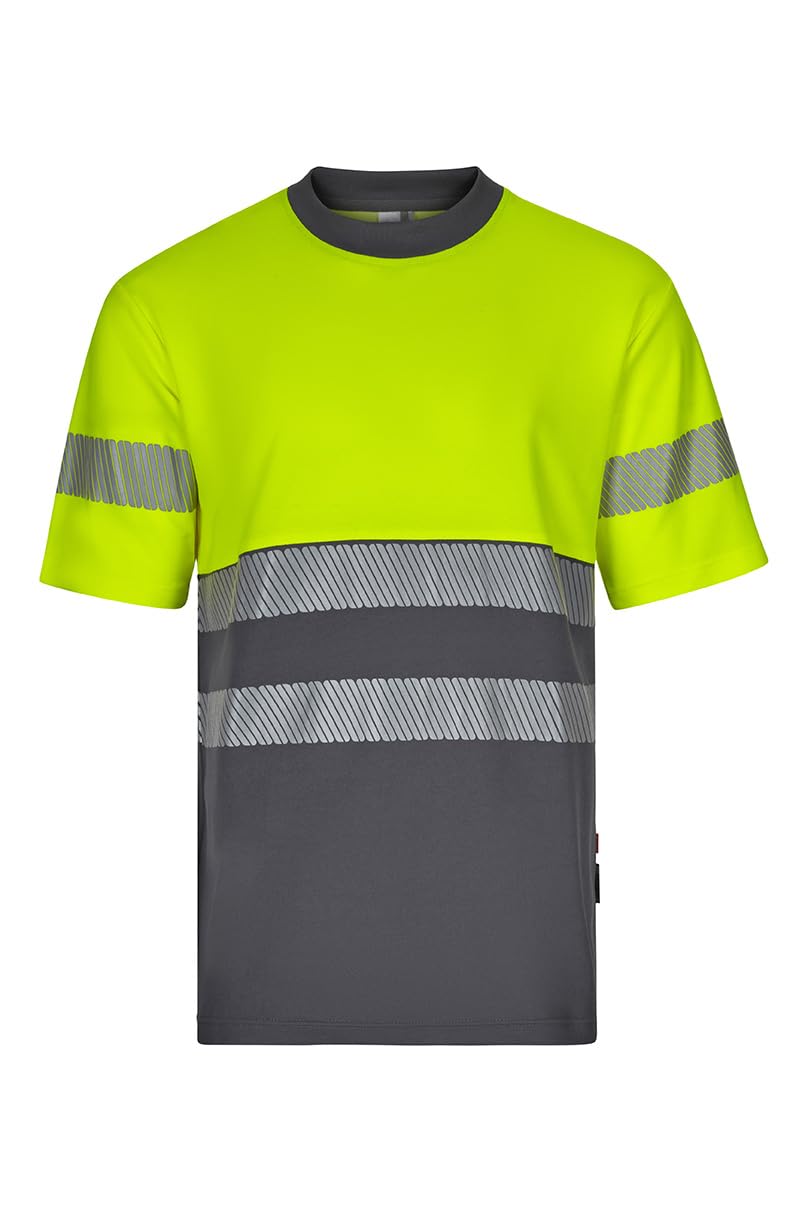 VELILLA Unisex Velilla 305509 T-Shirt mit hoher Sichtbarkeit (1er Pack) L Grau und Neongelb, L Grau