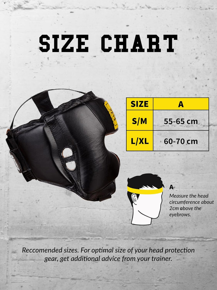 BENLEE Kopfschutz aus Leder Tyson S/M Schwarz, S/M Schwarz