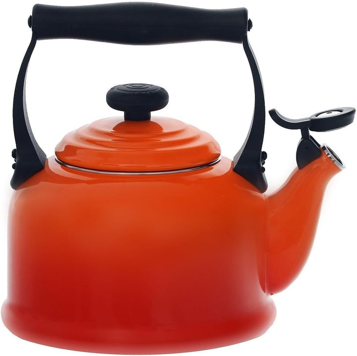 Le Creuset Wasserkessel Tradition, Füllmenge: 2,1 l, Emaillierter Stahl, Ofenrot, 92000800090000, Of