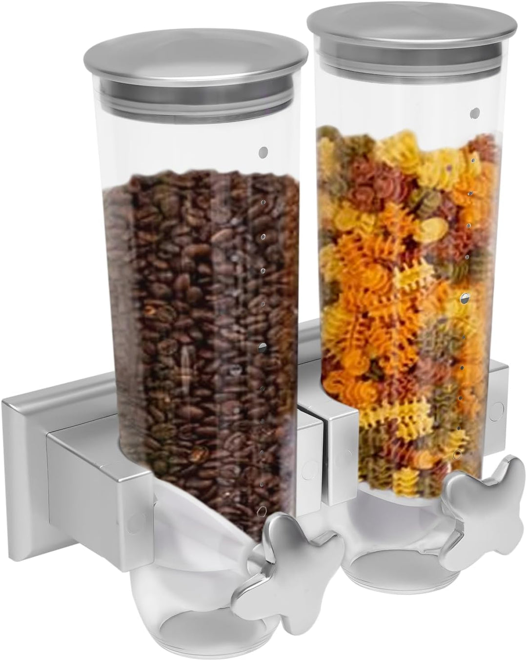 Müslispender Doppelt, 2er-Pack Wandhalterung Süssigkeiten Spender 3L Cerealienspender für Die Aufbew