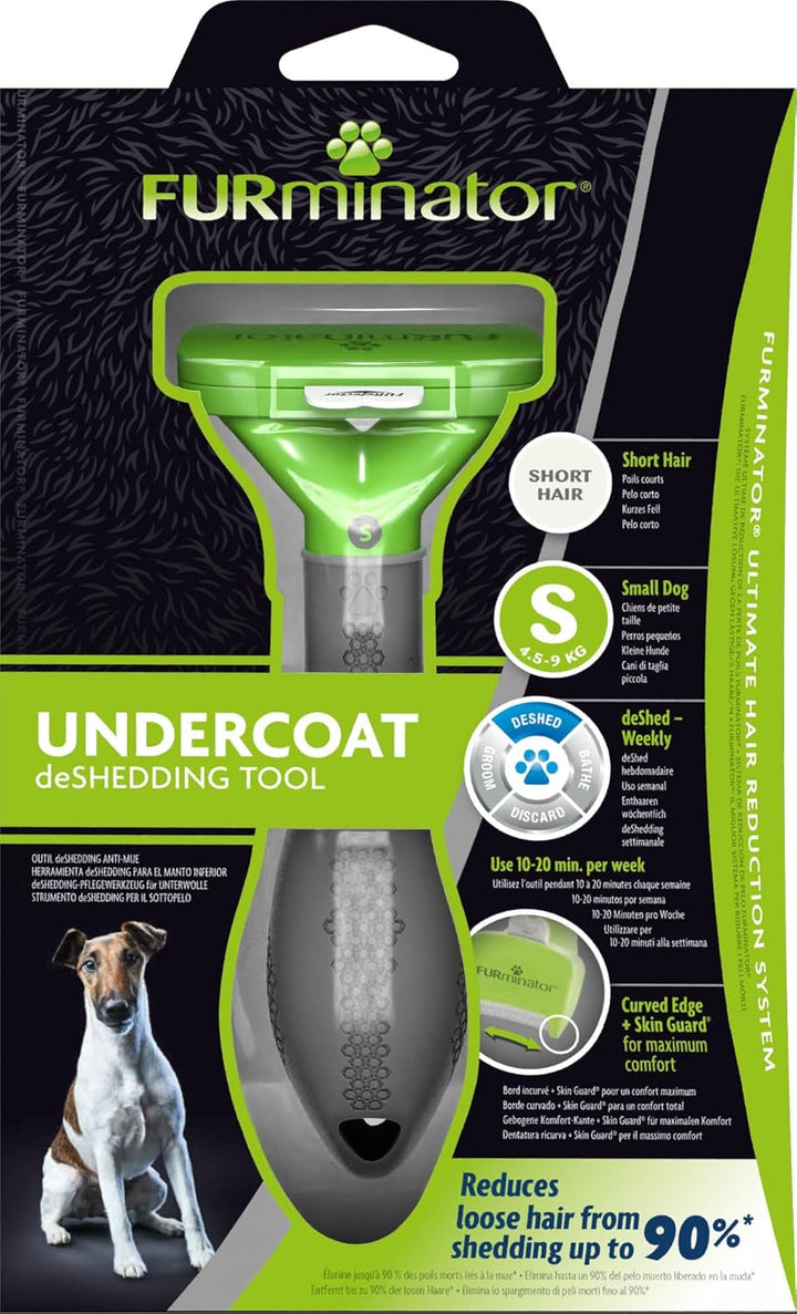 FURminator deShedding-Tool Hund Grösse S Kurzhaar - Hundebürste für kleine Hunde zur Entfernung der