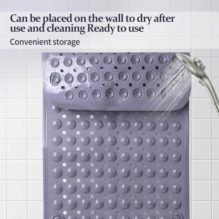 Duschmatte rutschfest 60x90cm,Antirutschmatte Dusche mit Saugnäpfen,Duscheinlage rutschfest mit Abla