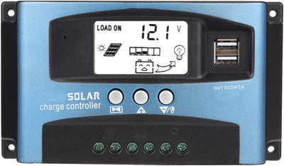 MPPT 40/50/60/100A Professioneller Solarladeregler Dual USB LCD Display 12V 24V(40A), 40A