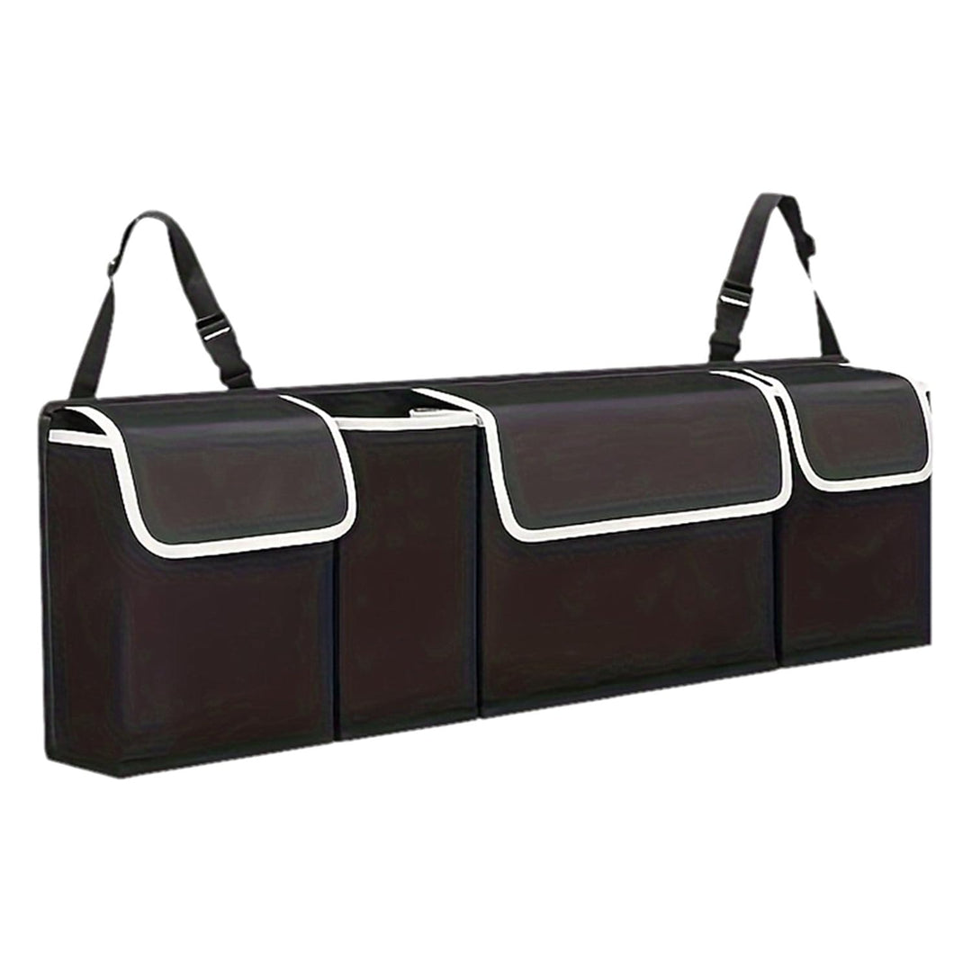 Auto Kofferraum Organizer, Rücksitz Kofferraumtasche mit 4 Taschen Kofferraum-Organizer aus Oxford-S