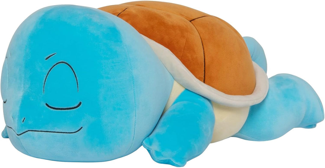 Pokémon PKW0220-45cm Schlafendes Plüsch - Schiggy, offizielles Plüsch, Schiggy