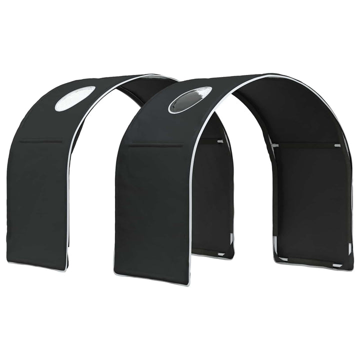 Bettunnel 2er Set Schwarz 211 x 52,5 x 2 cm aus Polyester für Bettzubehör, als Bettrahmen Lattenrost