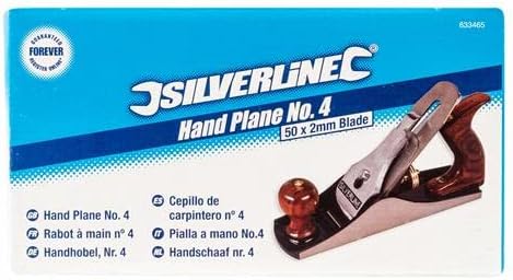Silverline 633465 Handhobel, Nr. 4 Hobelmesser: 50 x 2 mm Single, Single
