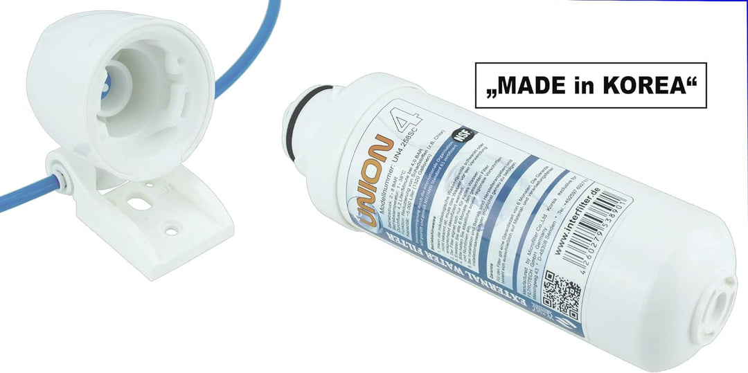 Ersatzkartusche für Wasserfilter "Union 4" Externer Kühlschrankfilter für SbS Kühlschrank. Filter Pa