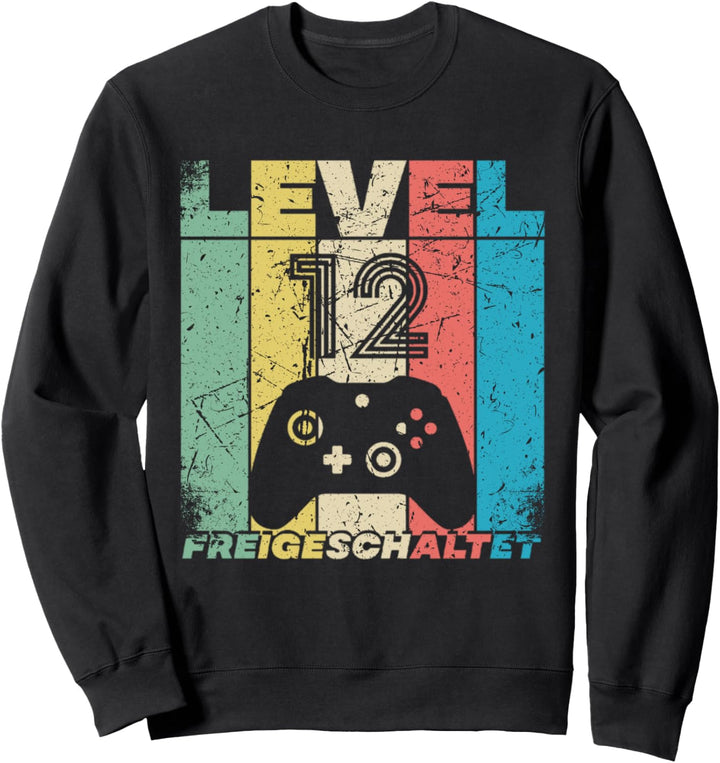 12 Geburtstag Geschenk - Level 12 unlocked Video Gamer Sweatshirt