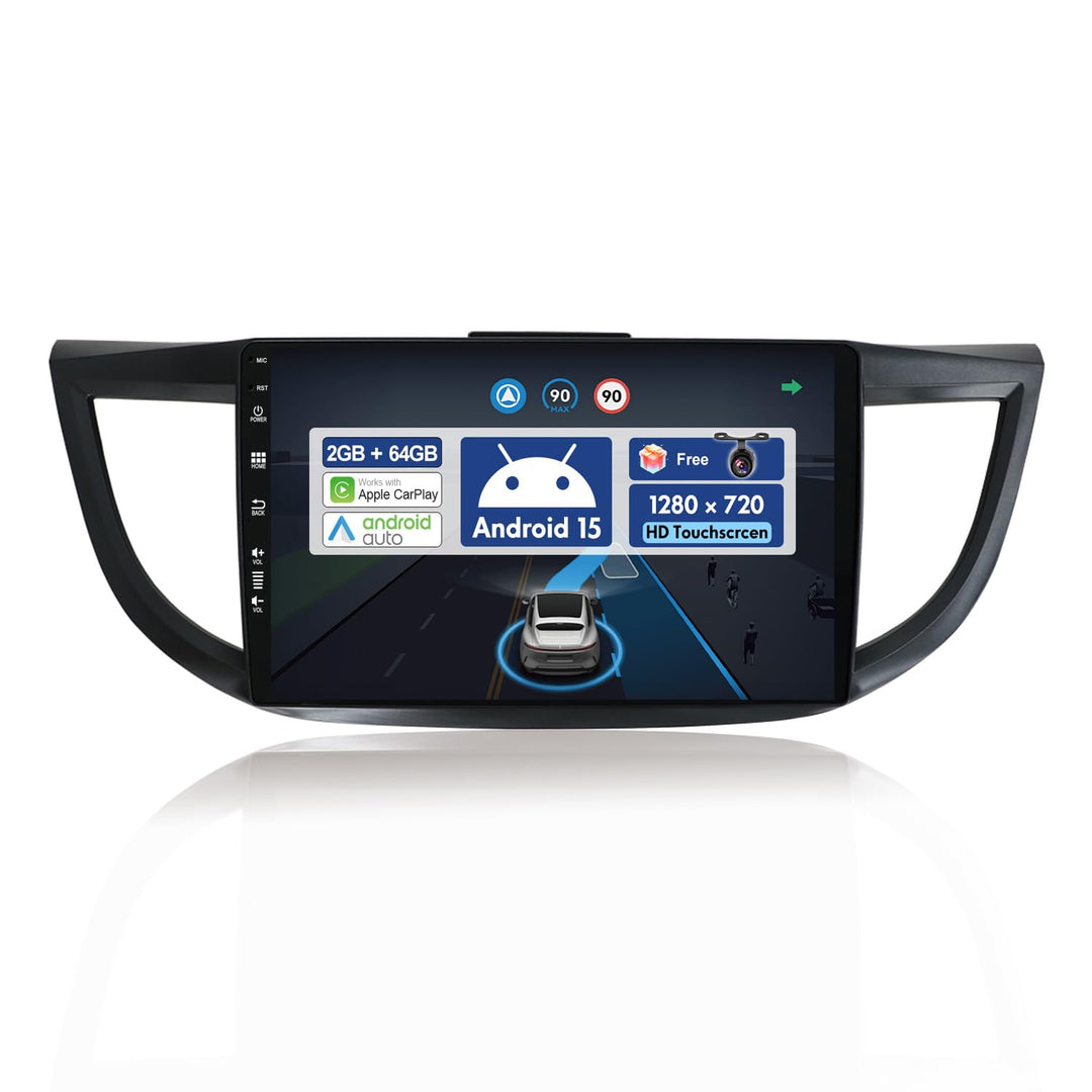 [2G+64G] BXLIYER 10.1 Zoll Autoradio für Honda CRV (2012-2016) GPS Navigation - Wireless CarPlay And