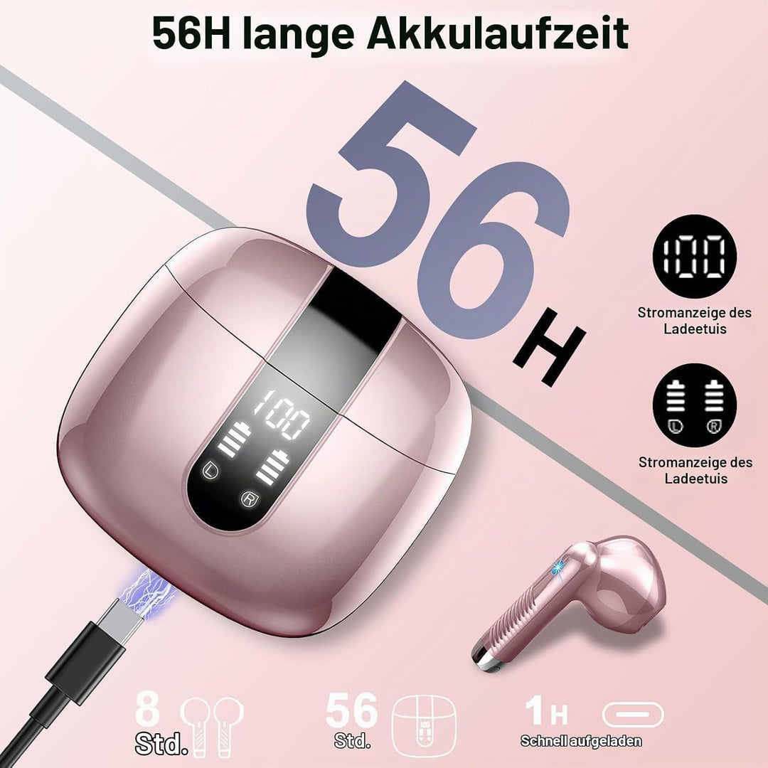Drsaec Bluetooth 5.4 Kopfhörer, 6D Tiefer Bass In Ear Kopfhörer Kabellos Bluetooth 2026 Neu 56 Std K