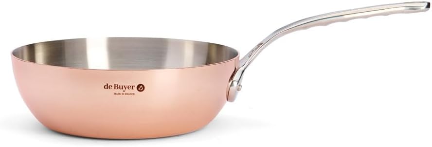 De Buyer - konische Sauteuse PRIMA MATERA aus 90% Kupfer und 10% Edelstahl - 24 cm Durchmesser - 623