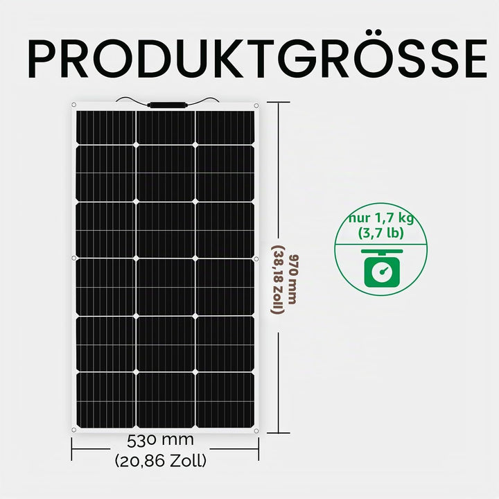 Solarpanel Flexible 12V 400W Sonnenkollektoren Solarmodul Outdoor Solar-Ladegerät für Wohnmobile, Dä