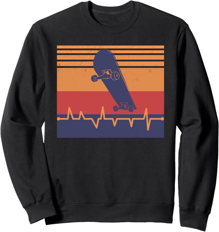 Skateboarder Skater Retro Skateboard Sweatshirt