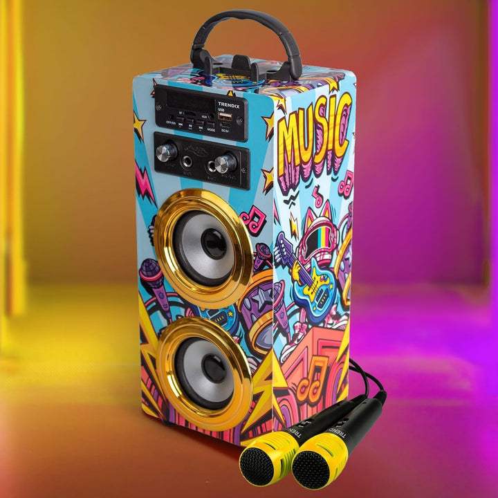 Trendix - Karaoke Kinder Music Star | Karaoke Maschine Kinder 2 Mikrofone | Karaoke Anlage Mit 2 Mik