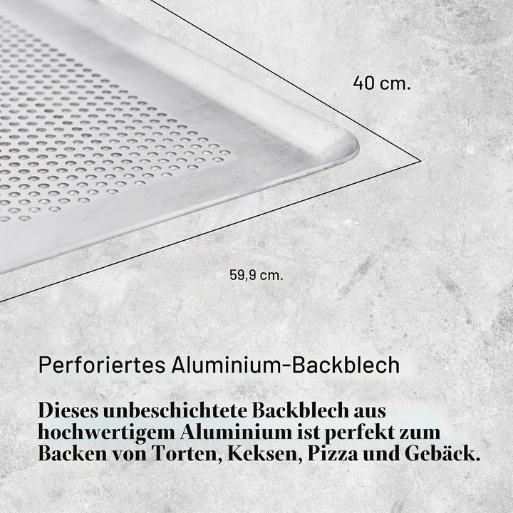 DE BUYER -7367.60 -alu Gebäckplatte. perforiert 60x40cm