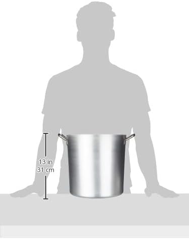 Pentole Agnelli Linie 2 mm Suppentopf aus Aluminium mit 2 Griffen, Durchmesser – 30 cm, Edelstahl, S
