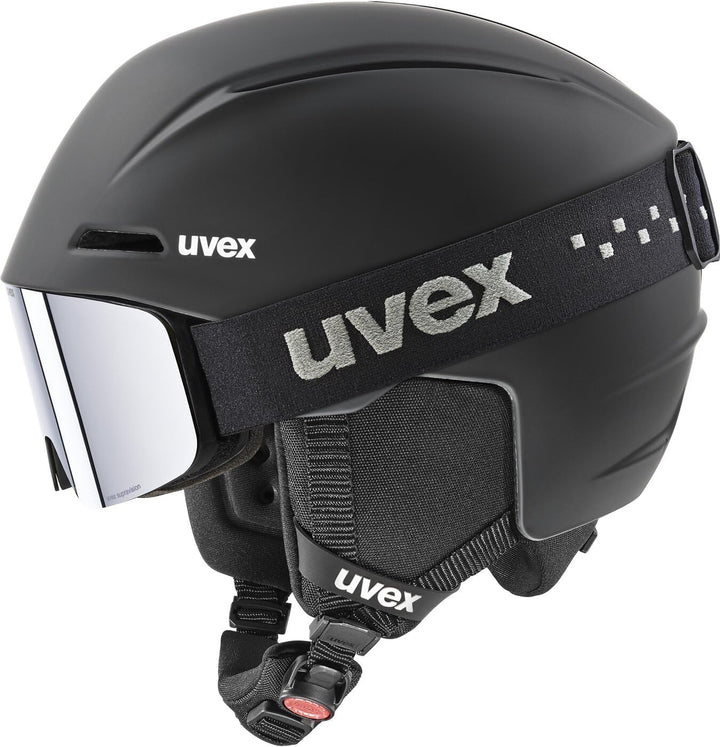 uvex Unisex Kinder S56s317 Skihelm & Skibrille black matt 51-55 Single, black matt 51-55 Single
