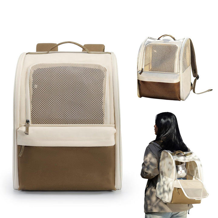 Hunderucksack und KatzenRucksack für Kleine Haustiere, 600D Oxford Haustier Rucksack bis 2-8kg mit N