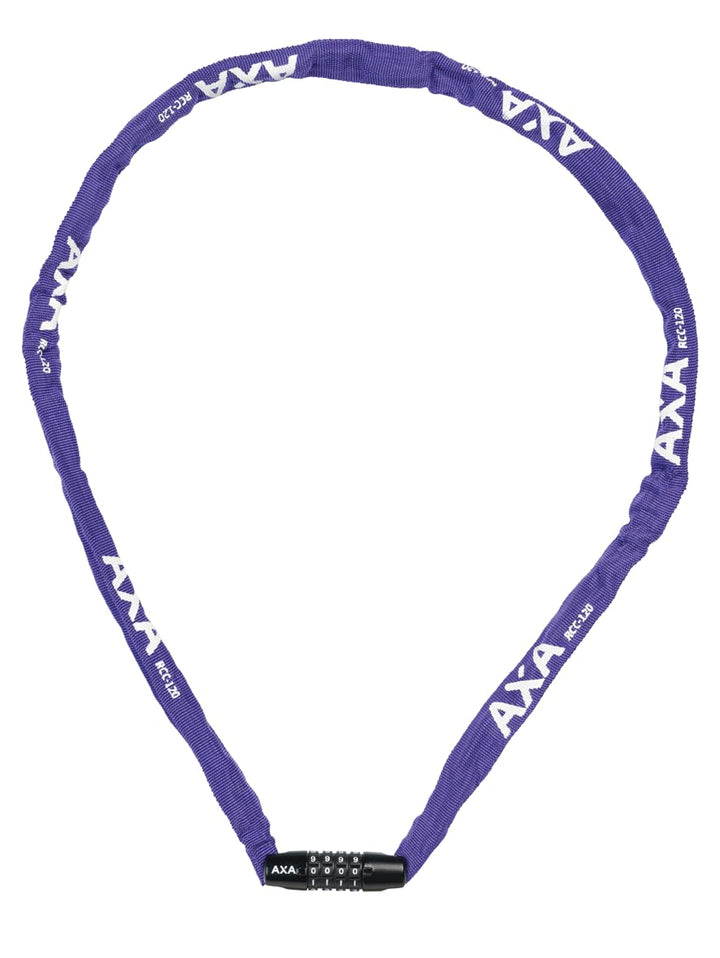 AXA Rigid RCC 120 – Kettenschloss mit Code – 120 cm lang – Stahlglieder 3,5 mm – Sicherheitsstufe 3