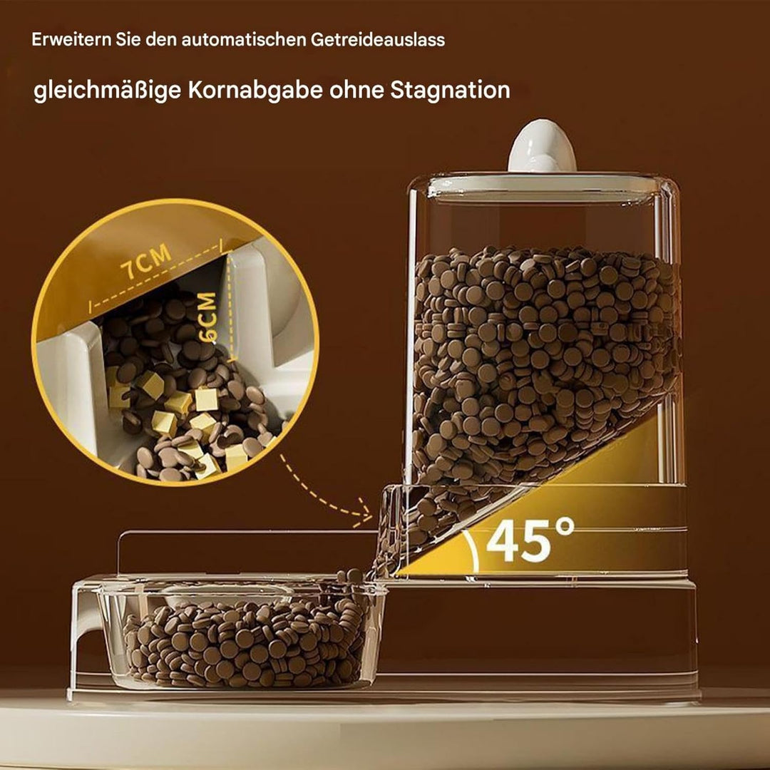 Automatischer Katzenfutter und Wasserspender Set | 2-in-1 Katzenfütterer | 1.5L Wasserspender und 2.