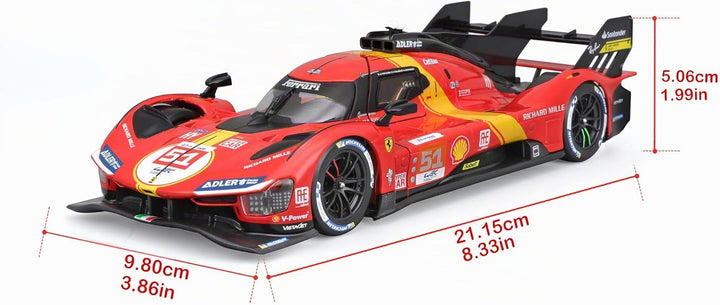 Bburago - Modellbausatz Ferrari 499P LMH - Auto-Bausatz im Massstab 1:24, detailgetreue Nachbildung