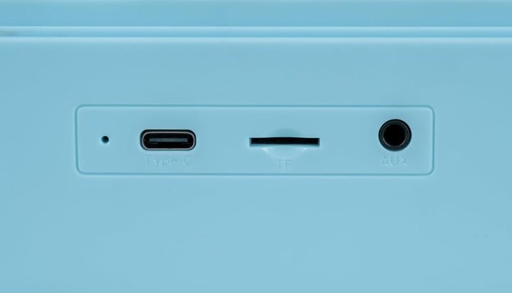 Bigben Bluetooth-Lautsprecher, Wecker in Form einer Schallplatte, Blau