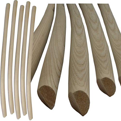 Landkaufhaus Mayer Schaufelstiele 130 cm aus Esche - Gebogene Premium-Qualität Made in Germany (25 S