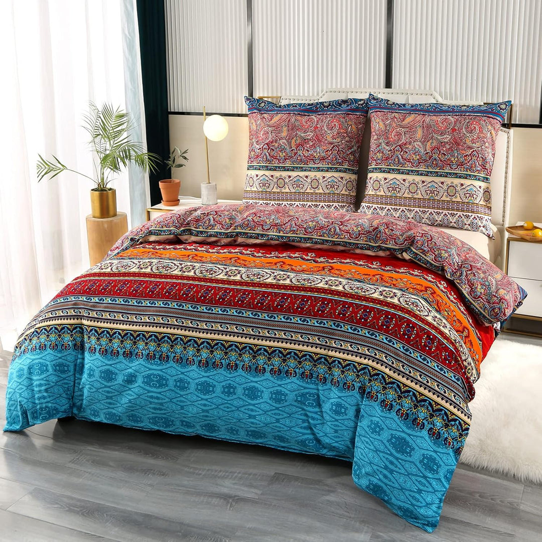 Qucover Bettwäsche 155x220cm 100% Baumwolle Bettbezug mit Reissverschluss 155 x 220 cm 2 TLG. mit Ki