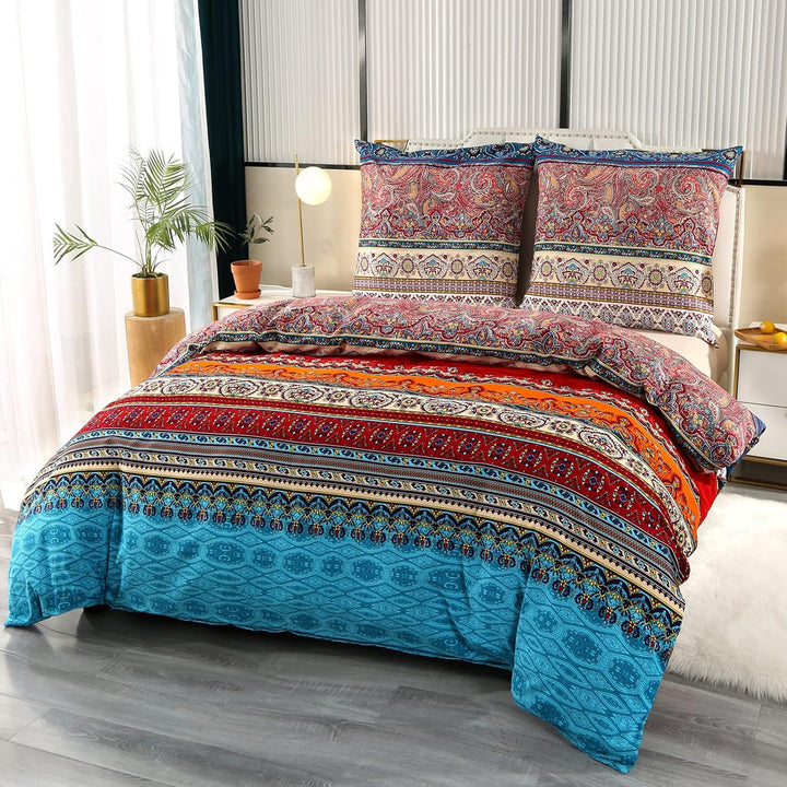 Qucover Bettwäsche 155x220cm 100% Baumwolle Bettbezug mit Reissverschluss 155 x 220 cm 2 TLG. mit Ki