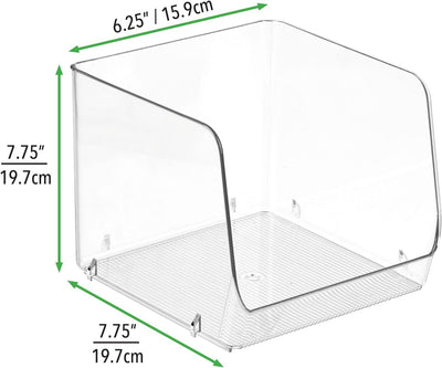 mDesign 8er-Set Aufbewahrungsbox für den Küchenschrank oder die Vorratskammer – stapelbare Küchen Ab