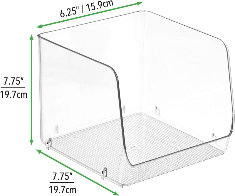 mDesign 8er-Set Aufbewahrungsbox für den Küchenschrank oder die Vorratskammer – stapelbare Küchen Ab