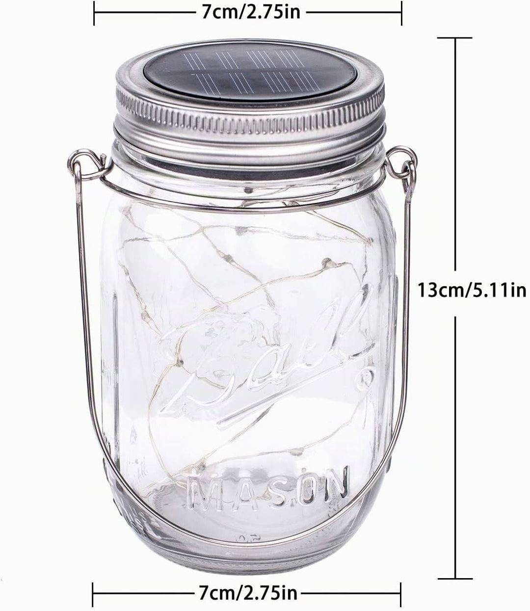 Solarlampe, SUNNOW 4 St¨¹ck Solar Mason Jar Licht LED Solar Licht Einmachglas Laterne Solarleucht f¨