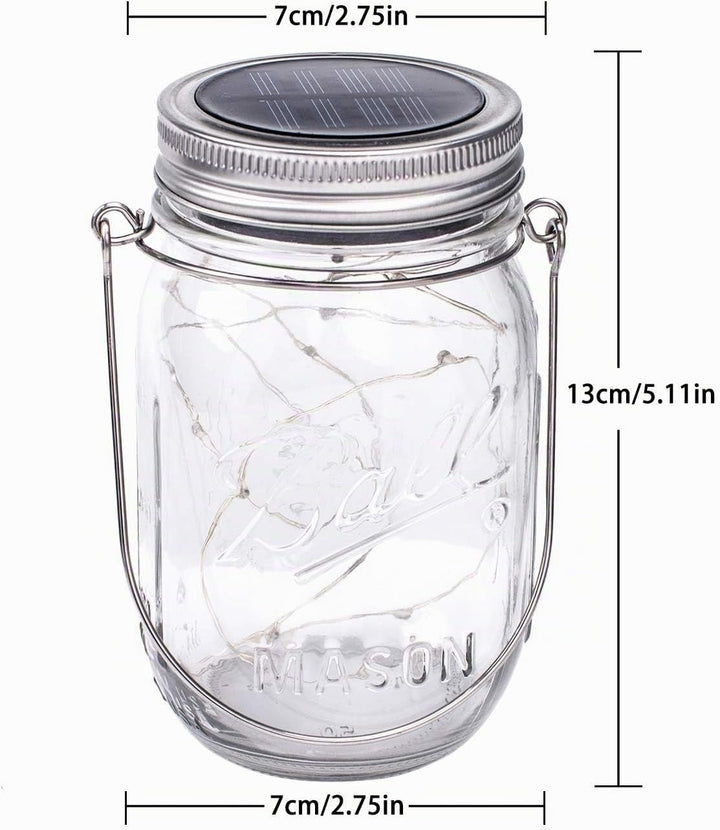 Solarlampe, SUNNOW 4 St¨¹ck Solar Mason Jar Licht LED Solar Licht Einmachglas Laterne Solarleucht f¨