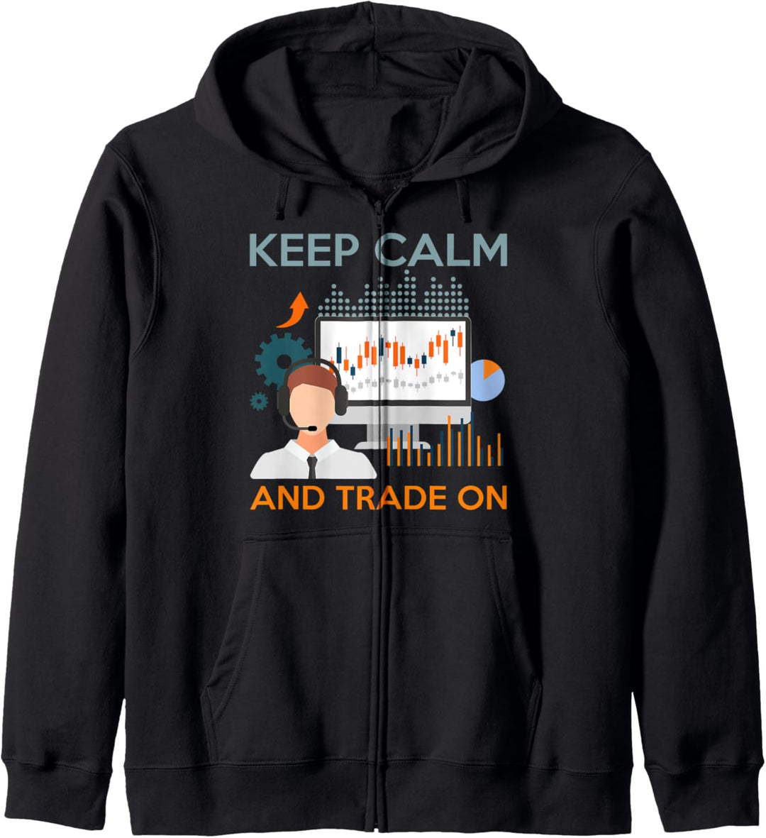 Lustiger Börsenhandel Keep Calm Trade On Kapuzenjacke