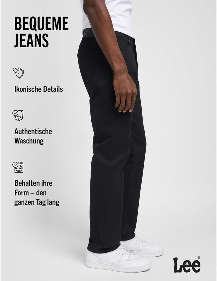 Lee Herren Straight Fit Xm Extreme Motion Jeans 32W / 32L Schwarz, 32W / 32L Schwarz