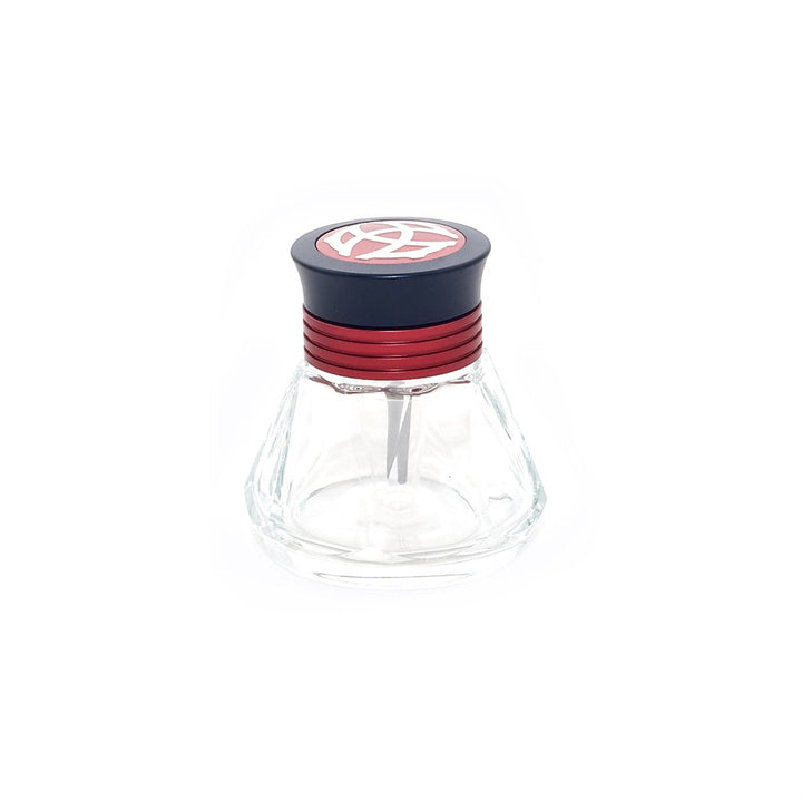 TWSBI Diamond ink bottle,Tintenfass,inkwell,Glas & Aluminium/Farbe Rot